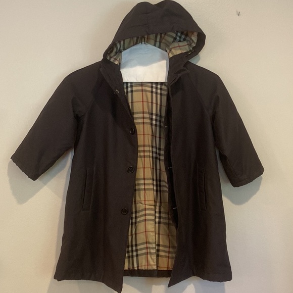 Burberry Other - Burberry Nova Chech Lined Childs sz age 8/9 128 cms Hooded Trench Coat